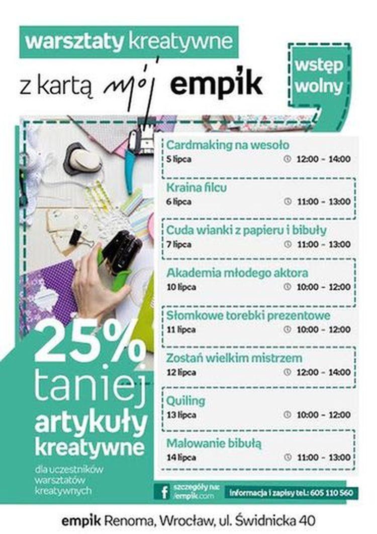 Breloczki, tasiemki i guziki – wakacyjne warsztaty w Empiku Renoma