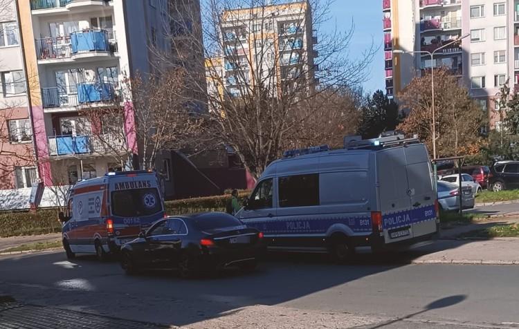Wypadek na Kozanowie. Ranny rowerzysta