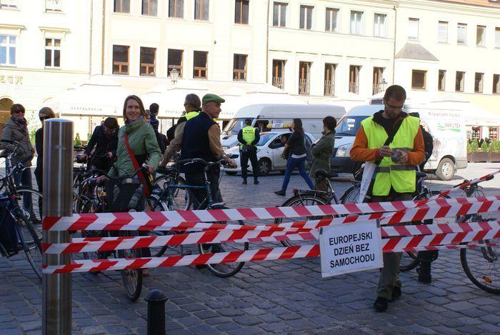 Rowerzyści w proteście  zablokowali Rynek 