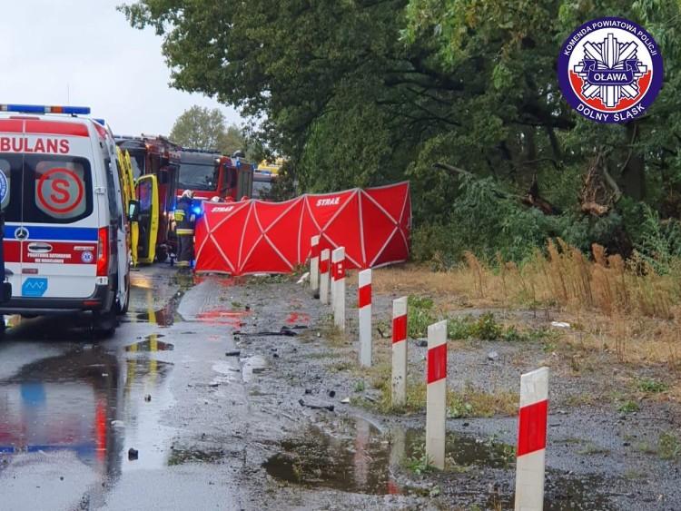 Seria wypadków na Dolnym Śląsku po załamaniu pogody. Policja: włącz światła i nie jedź 