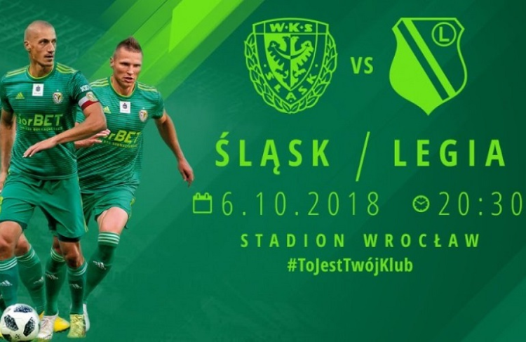 Trwa sprzedaż biletów na mecz Śląska Wrocław z Legią Warszawa