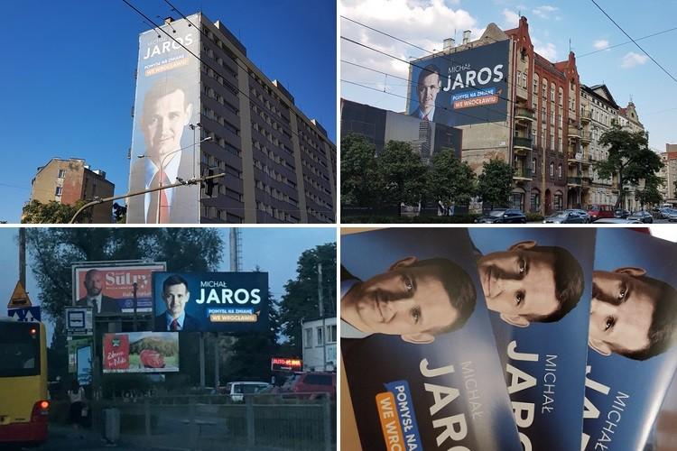 Michał Jaros reklamuje się na wielką skalę. Skąd ma na to pieniądze?