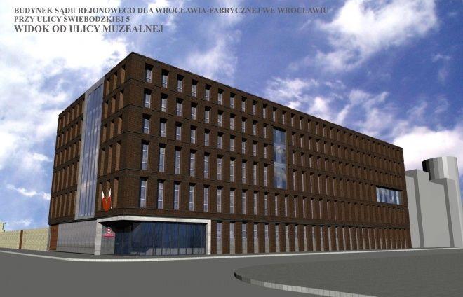 Nowy gmach sądu rejonowego powstaje w centrum Wrocławia [WIZUALIZACJE]