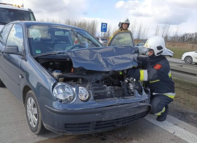 Karambol i pożar na autostradzie pod Wrocławiem