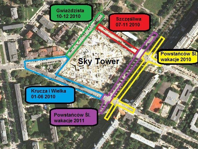Budowa Sky Tower: na wakacje zamkną Powstańców