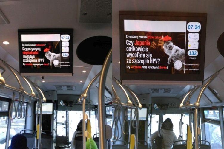 Antyszczepionkowa kampania w MPK Wrocław. Reklamy znikają po interwencji lewicy [ZOBACZ]