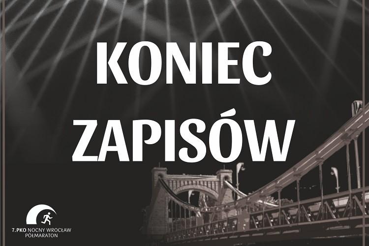 Pakiety startowe na 7. PKO Nocny Wrocław Półmaraton wyprzedane