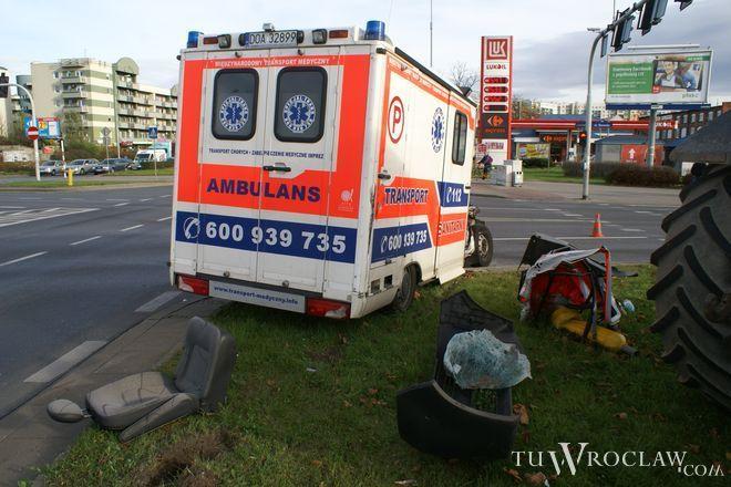 Karambol na obwodnicy śródmiejskiej. Jedna osoba ranna