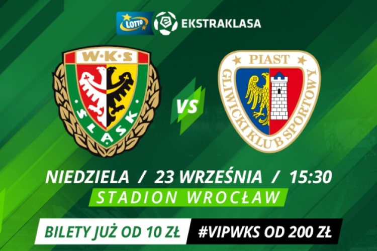 Trwa sprzedaż biletów na mecz Śląska Wrocław z Piastem Gliwice