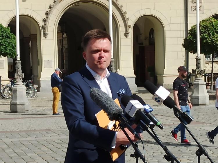 Szymon Hołownia we Wrocławiu. Ruch zaangażuje się w wybory do rad osiedli