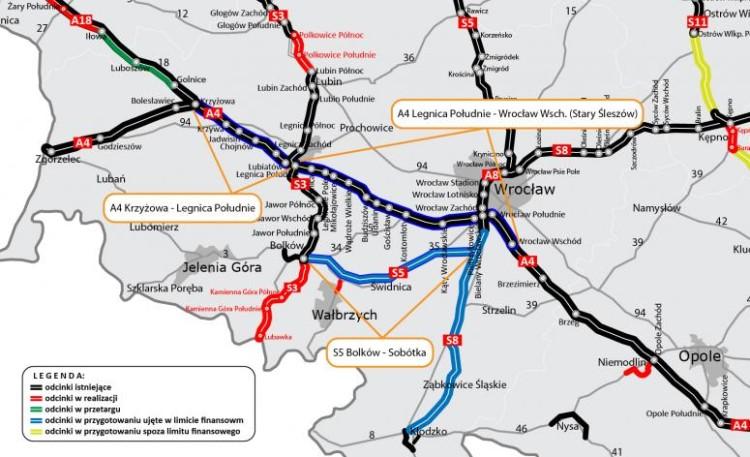 Rozbudowa tras A4 i S5. Dziewięć firm zainteresowanych wykonaniem projektów