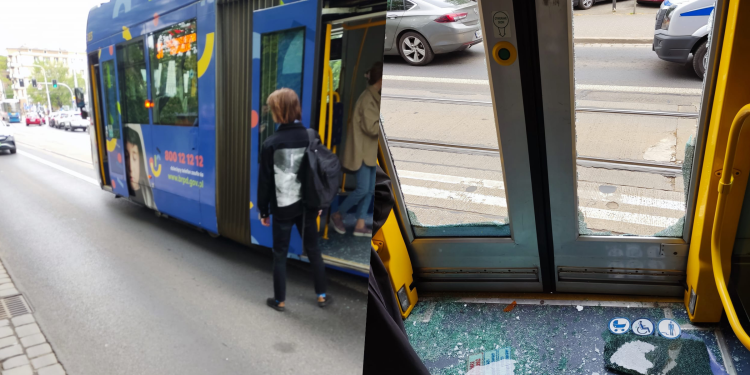 Wrocław: Zderzenie tramwajów na Podwalu. Wybita szyba i ranna pasażerka