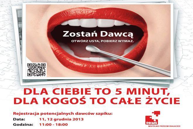 W grudniu w całym mieście będzie można rejestrować się jako dawca szpiku kostnego