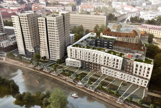 Osiemnastopiętrowe wieżowce staną tuż nad Odrą w centrum miasta. Już sprzedają mieszkania