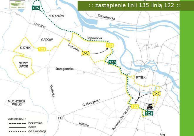 Likwidują E oraz 135. Na Bartoszowicach i Gądowie zapłacą za Tramwaj Plus