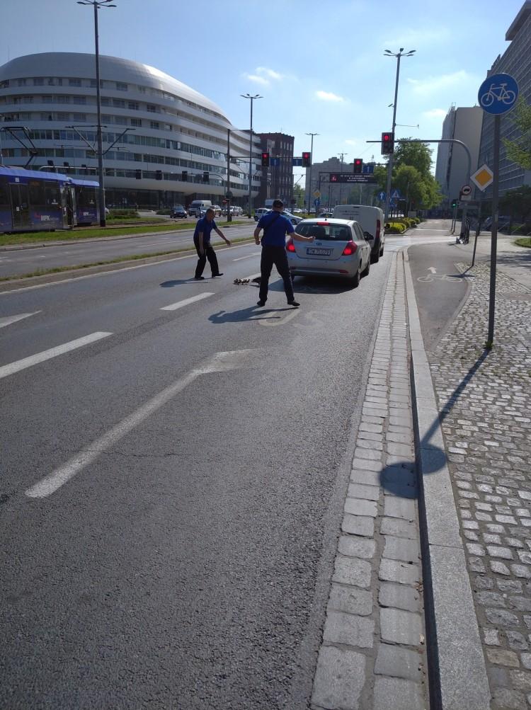 Zatrzymanie tramwaju. 