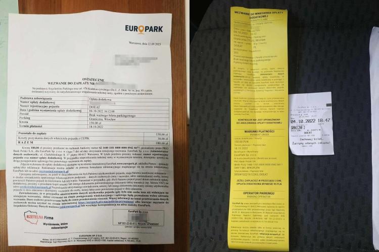 Kuriozalna kara na parkingu. Kontroler pomylił cyfrę w rejestracji, a firma i tak wzywa do zapłaty