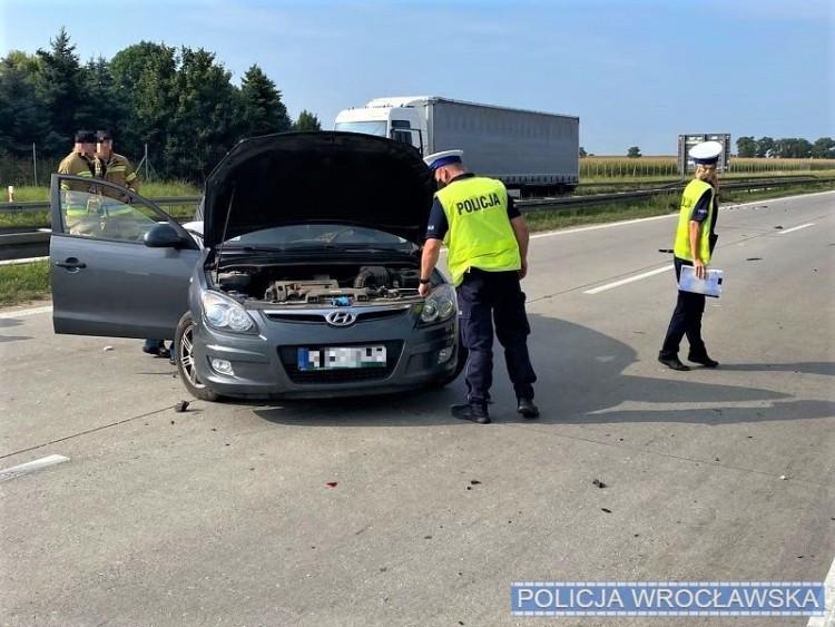 Wypadek na Autostradzie A4. Dwie osoby ranne [ZDJĘCIA]