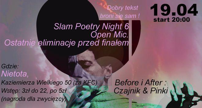 Slam poetry night vol.6  we wrocławskim Klubie Nietota