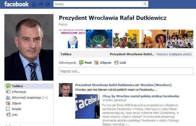 Wrocław chce się stać stolicą Facebooka w Polsce