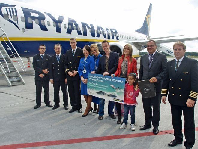 Cztery miliony pasażerów Ryanair na lotnisku we Wrocławiu
