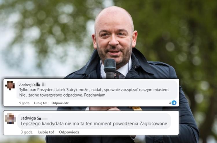 Dziesiątki komentarzy łamiących ciszę wyborczą na profilu Jacka Sutryka