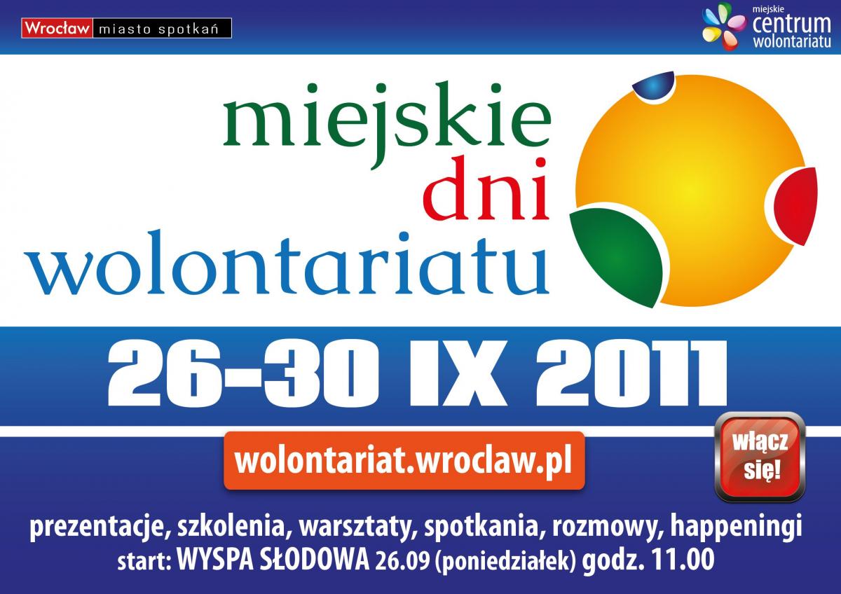 W poniedziałek startują Miejskie Dni Wolontariatu