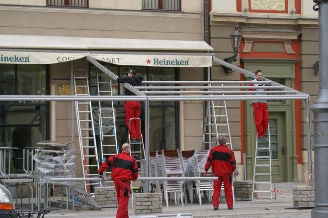 Ogródki piwne wyrastają na wrocławskim Rynku