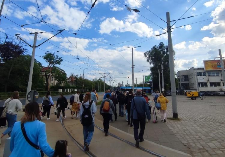 Wrocław: Wykolejenie tramwaju przy zajezdni Borek