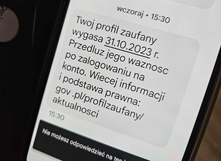 Dostałeś takiego SMS-a na temat profilu zaufanego? To nie fejk!