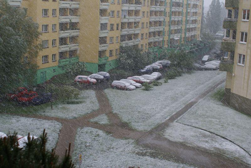Wyż znad Norwegii przyniósł do Wrocławia śnieg w maju, ale tylko na wtorek