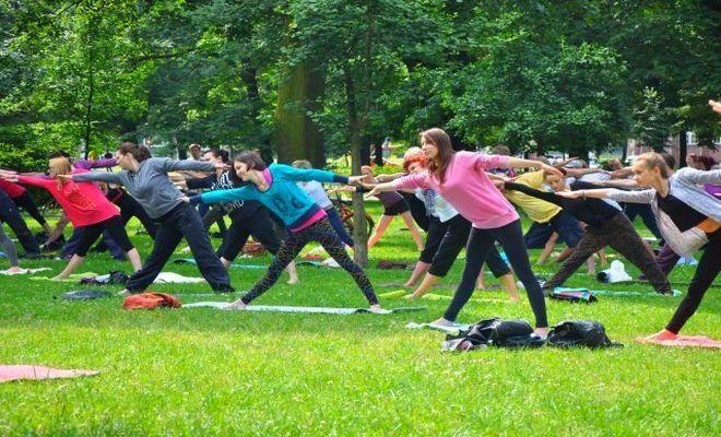 Wakacyjne spotkania z jogą w parku przyciągają masę wrocławian