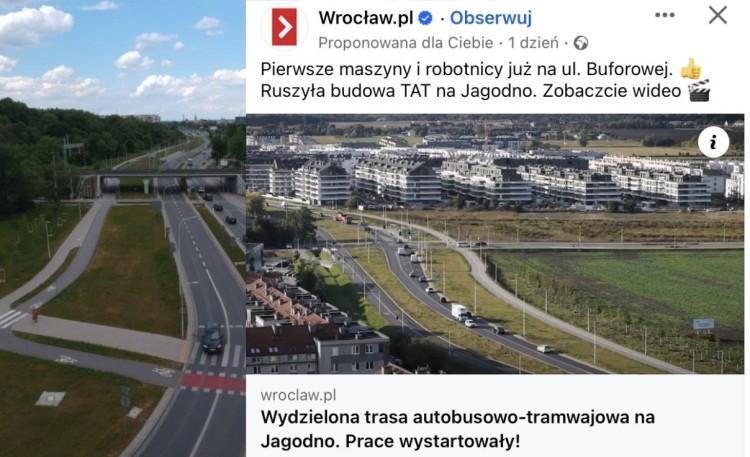 Miasto ogłosiło, że buduje tramwaj na Jagodno. Tyle, że to autobus!