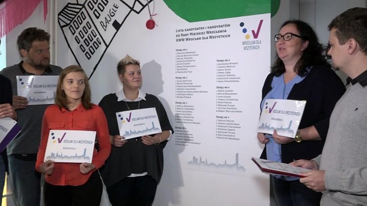 Wrocław dla Wszystkich prezentuje kandydatów do rady miejskiej. „Nie podoba nam się to, że Wrocław jest tylko dla młodych, zdrowych, bogatych” [WIDEO]