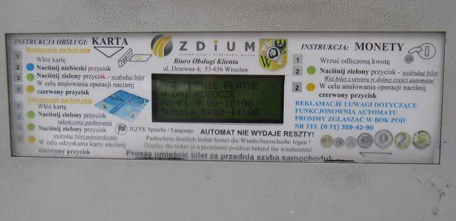 Jest parkometr, ale biletu brak