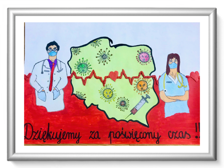 Dzieci rysują dla walczących z epidemią medyków. Zwycięska praca z Wrocławia [GALERIA]