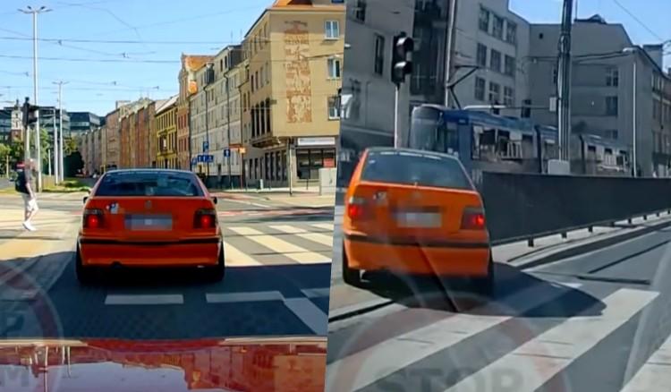 Wrocław: Miał być drift bmw na Kazimierza Wielkiego. Skończyło się na słupie