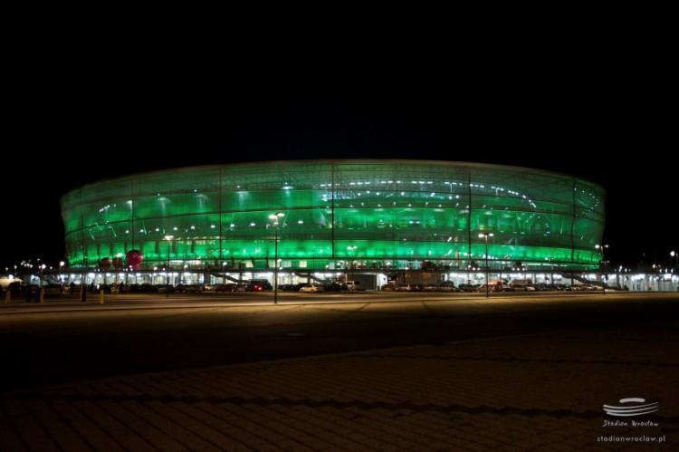 Stadion Wrocław będzie świecił na zielono