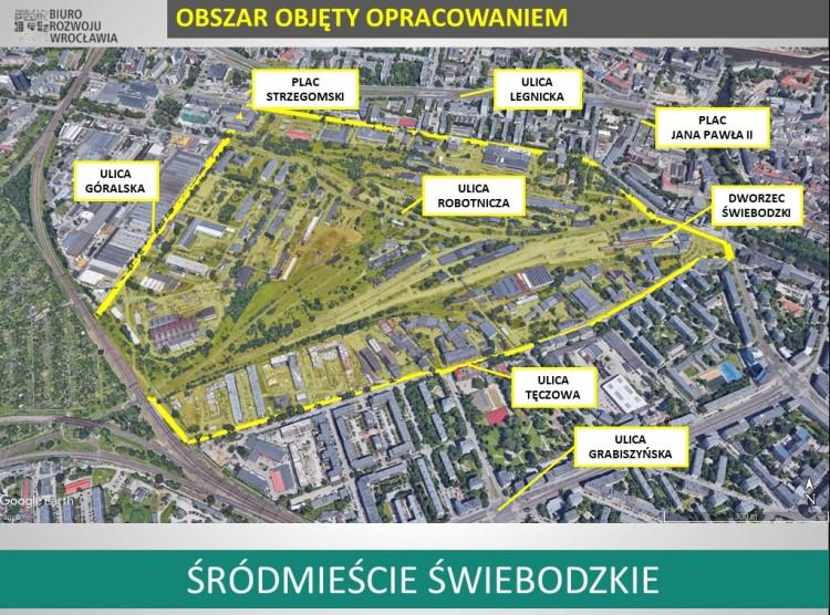 „Śródmieście Świebodzkie” – miasto chce zbudować nowoczesne osiedle w miejscu targowiska [WIZUALIZACJE]