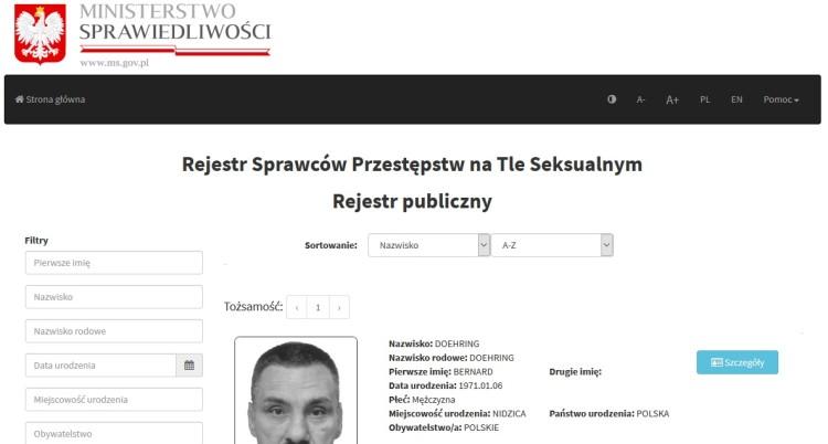 Ministerstwo publikuje listę polskich pedofilów i gwałcicieli. Są na niej wrocławianie