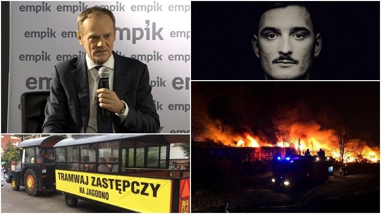 Tusk we Wrocławiu, problemy z tramwajem na Jagodno i Podsiadło na stadionie [PODSUMOWANIE DNIA]