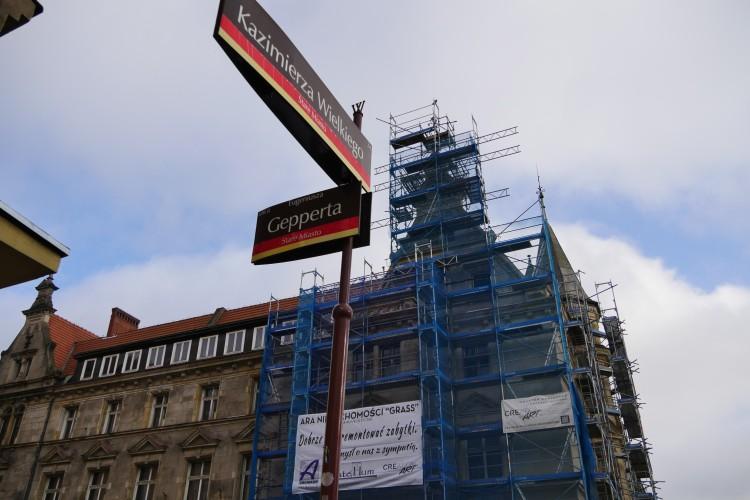Wrocław: remont gmachu banku PKO. Powstaną tu biura i usługi  [ZDJĘCIA, WIDEO]