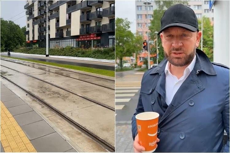 Tramwaj się spóźniał, ale Jacek Sutryk czekał strasznie dumny i podniecony