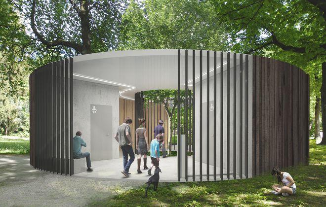 Wrocławski park będzie miał nową toaletę publiczną. Czy projekt wzbudzi kontrowersje? [WIZUALIZACJE]