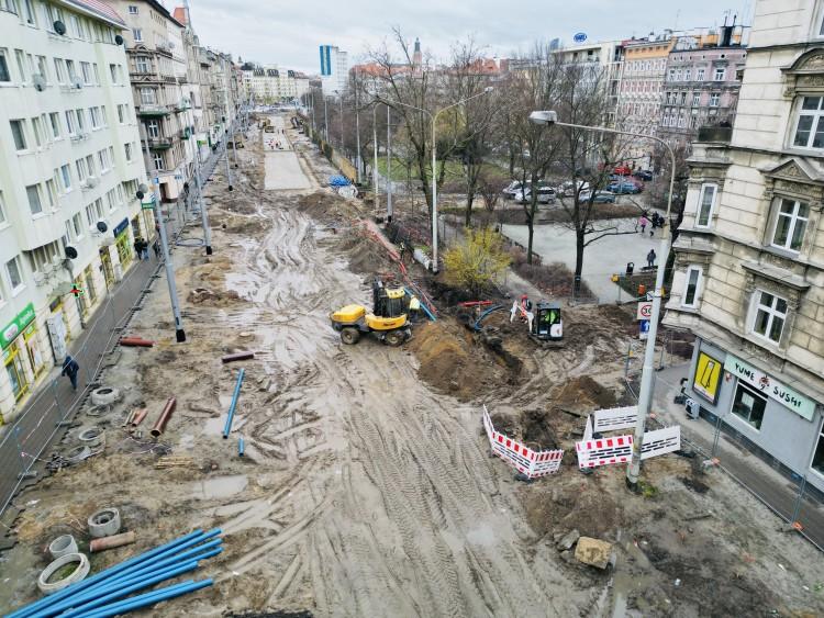 Zobaczcie budowę ulicy Pomorskiej z lotu ptaka [ZDJĘCIA]