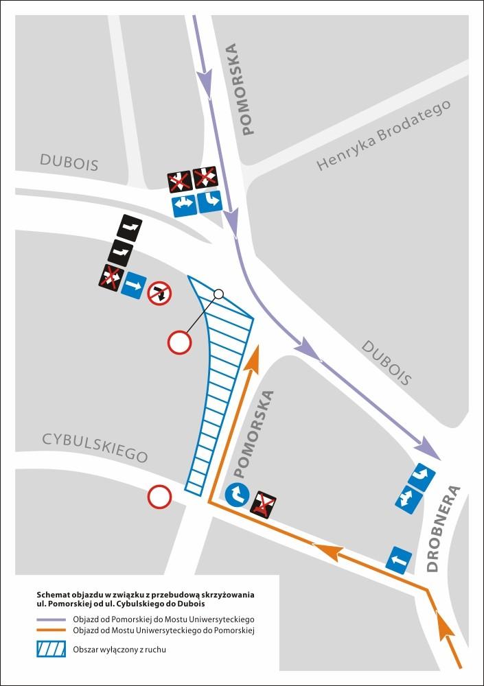Rusza remont ulicy Pomorskiej. Nowe utrudnienia dla kierowców [OBJAZDY, MAPKA]