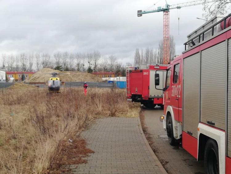 Akcja lotniczego pogotowia ratunkowego na Bartoszowicach