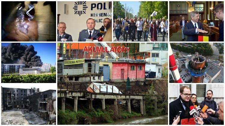 Tortury na Trzemeskiej, kłęby dymu nad miastem i pożar na juwenaliach – taki był maj 2017