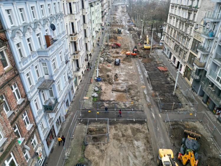 Tak dziś wygląda ulica Pomorska. Najnowsze zdjęcia z budowy