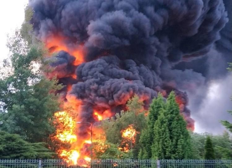 Ogromny pożar na Dolnym Śląsku. Dym widoczny z kilku kilometrów